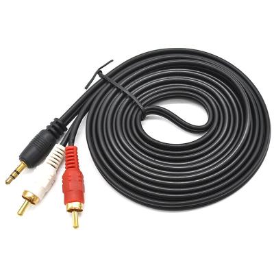 China Hot Selling Speaker 5M/3M/5M/10M 3.5 Mm Male Jack To Male Stereo AV Music Audio Cable 2 RCA for sale