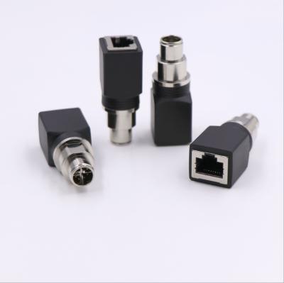 China Waterproof Industrial Ethernet Connector 3Pin 4Pin 5Pin 8Pin 12Pin M12 MaleToRJ45 Waterproof Adapter for sale