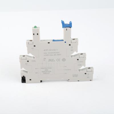 China PLC Input/Output Port Contact 6A 24VDC/AC Sealed Electromagnetic Interface Slim Relay Module 41F-1Z-C2-1 for sale