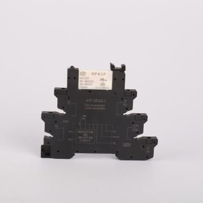 China 41F-1Z-C2 Sealed Din Rail Mount Relay Module 41F-1Z-C2 Slim Relay With PCB Base Socket for sale