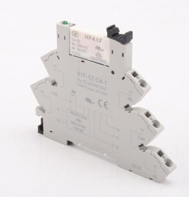 China 41F-1Z-C4 Relay Socket 6.22mm Thickness PLC Relay 230VAC 1Channel Sealed Relay Module for sale