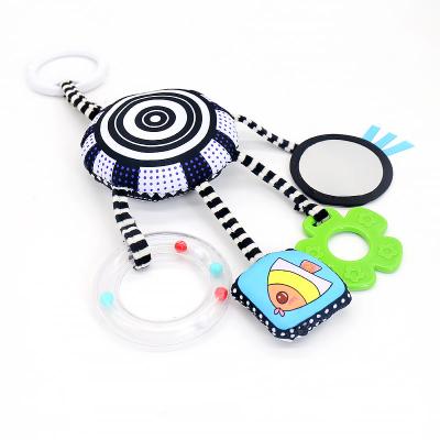 China Eco-Friendly Animal Educational Toys Hand Rattle Bell Infant Mobility Hold On Crib Bed Pendant Toy Plush Teether Dolls for sale