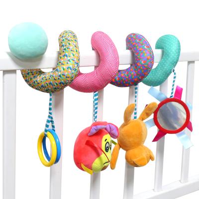 China AUGLEKA Education Quilt Gift Rattle Sensory Educational Cute Mirror Car Hanging Hanging Activity Early Educational Infant Toy for sale