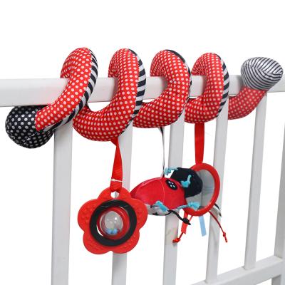 China 2021 Eco-Friendly New Bed Around Travel Spiral Ride Seat Car Activity Stroller Hanging Toys Baby Ratchets Toy for sale