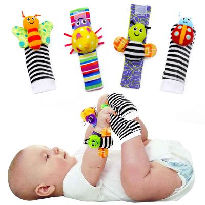 China Eco-Friendly Baby Toys 0 12 Months Baby Plush Rattle Rattles Healthy Wrist Ratchet Infant Newborn Toys Make Noises Rattling Toys For Babies for sale