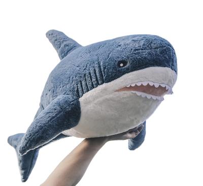 China AUGLEKA Blue-Sharks Giant Soft Stuffed Animal Eco-Friendly Doll Cute Plush Toy Pillow For Kids Bedtime Sidekick for sale