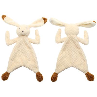 China Wholesale Custom Calming Toys Amazon AUGLEKA Relieving Towel Head Stuffed Animal Rabbit Baby Sleep Comforter for sale