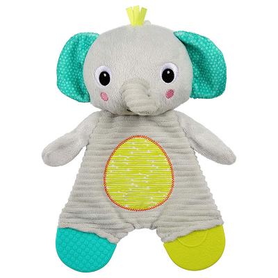 China Eco-Friendly Newborn Baby Teether Comfort Towel Funny Rattle Soothe Toy Creative Doll Toy Soft Sleep Stuffed Covering Soothe Toy for sale