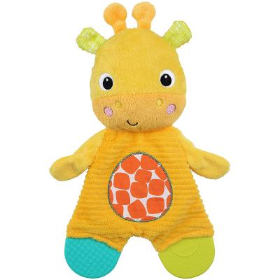 China Soft Plush Toy Baby Towel Comfort Giraffe Plush Stuffed Toys Infant Baby Toys Eco-friendly Sleeping 0 12 Months for sale