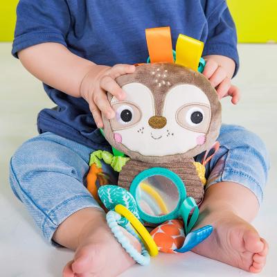 China Eco-friendly baby stroller charm rattles bedbell newborn charming baby deer plush doll soothing baby toys for sale