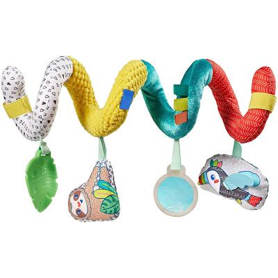 China New Eco-friendly Bed Around Travel Spiral Ride Seat Car Activity Stroller Hanging Toys Baby Ratchets Toy for sale