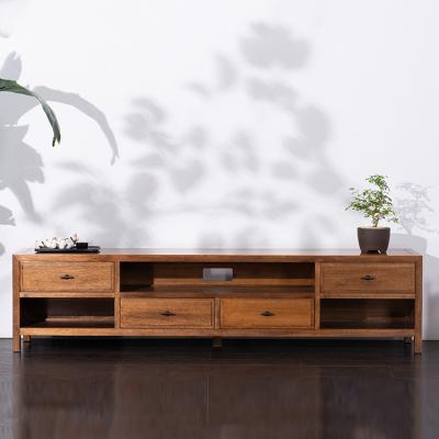 China Living Room TV Chinese Simple TV Stand Solid Wood Wooden Cabinet for sale