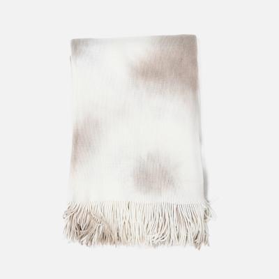 China Anti-Bacteria Tie Dyed Blanket For Comfort Milk Tea Home Tie Dyed Baby Tassel Blanket Popular Dyed Blanket for sale