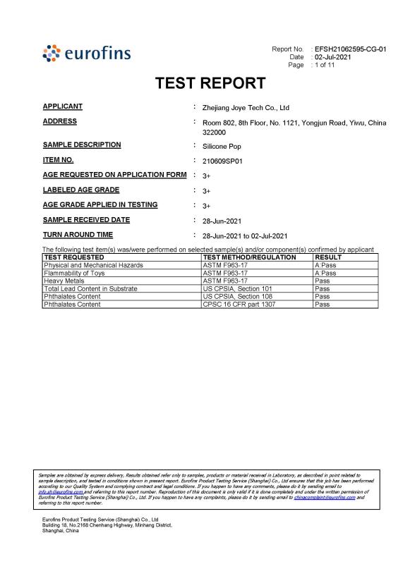 CPC - Zhejiang Joye Tech Co., Ltd.