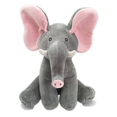 China Custom Sublimation Toy Plush Stuffed Elephant Gray Plush Soft Toy Wholesale OEM Flip Ears Large for sale