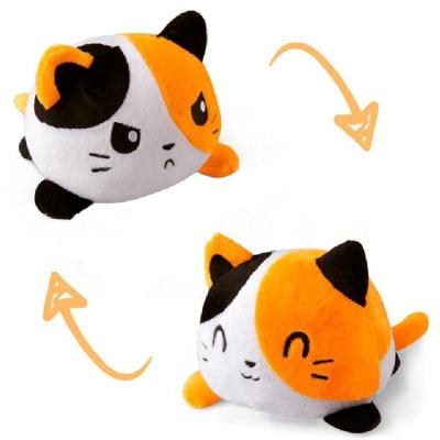 China Hot Plush Toy Double Sided Stuffed Reversible Pulposrevers Cat Gato Reversible Toy Doll interactive play factory direct sales for sale