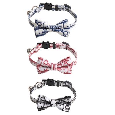 China DETACHED Supplier of Cat Bell Bow Tie Collar Fancy Bell Cat Bow Tie Set Breakaway Cat Collar for sale