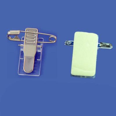 China Stationey Good Quality Plastic ID Name Badge Holder Suspender Clip Badge Clip for sale