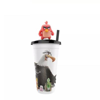 China Custom Food PVC Figures Cups Eco Friendly Reusable Coffee Cups Milk Tea Drinking Plastic Cup for sale