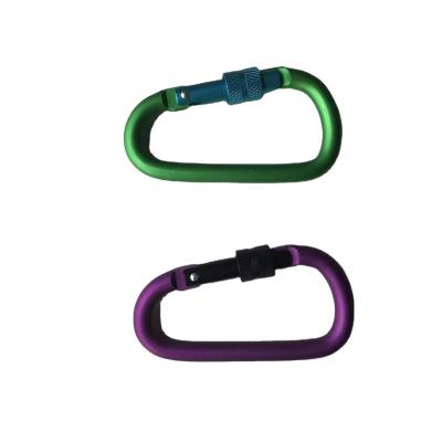 China Retail Industry 7*80MM Screw Door Aluminum Hammock Carabiner For Bags for sale