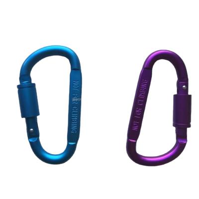 China Retail Industry 7*80mm Outdoor Camping Aluminum Screw Door Hammock Carabiner For Bags for sale