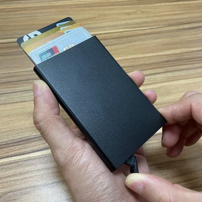 China Fashion Not Easy To Drop Mini Rfid Aluminum Credit Cards Card Holder Pop Wallet for sale