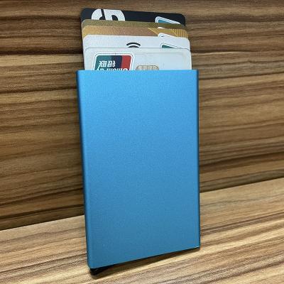 China Fashion Customizable Matte Texture Minimalist Card With Lock Foil Pop Wallet for sale