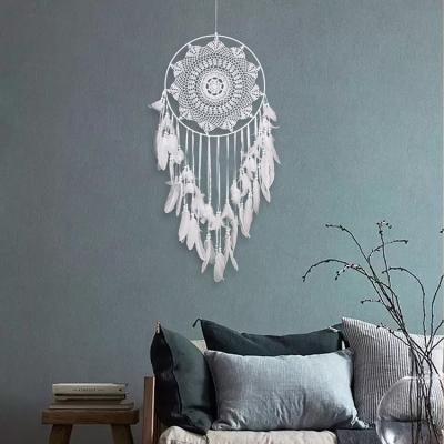 China Wholesale Price Dreamcatcher Contemporary Handmade Indian Feather Style Big Feather Dream Catcher for sale