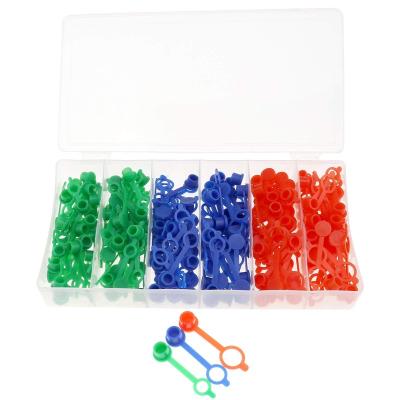 China YINETTECH 180pcs DIY Tools 3 Color Blue Green Red Nipple Covers With Clear Plastic Box for sale