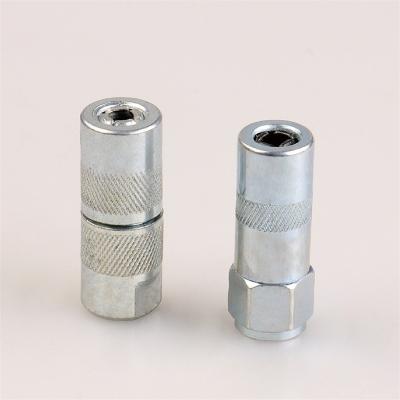 China Free Sample Pressure Oiler Pressure Grease Coupler Pressure Greaser Coupler on Zerk Fittings, 10,000 PSI 1/8