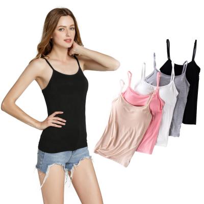 China Wholesale Modal Women's Adjustable Strap Padded Bra Breathable Seamless Bras Beach Top Camisole for sale