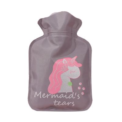 China Hot Hand Customized High Quality PVC Hot Water Bag Bottle 17*11 Mini Cute Cartoon Unicorn Cover for sale