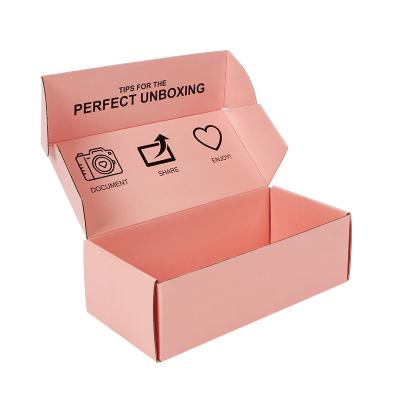 China Yongjin China Recyclable Custom Logo Printing Top Tuck Corrugated Cardboard Shipping Mailing Box For Costume for sale