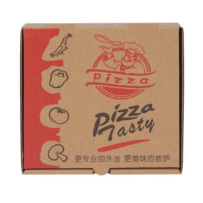 China 9 Inch Logo Portable Brown Pizza Box Recyclable Cheap 14 Normal 24 Takeout for sale