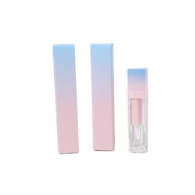 China Recyclable Custom Full Colors Logo Printing Cosmetic Lip Gloss Lipstick Paper Packaging Box for sale