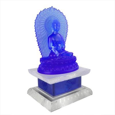 China Europe Colored Pharmacists Glass Manufacturers Wholesale Original Buddha Statues for sale