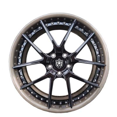 China Custom Aluminum 2 Piece Forged Alloy Wheel Rims Passenger Car Rim Wheels for sale