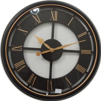 China Antique Style Specially Designed Black European And American Style 50cm Frame Diameter Stereo Roman Numeral Pin H Clock 20 Inch Big Clock Large for sale