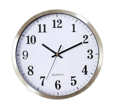 China Hot Sale Decorative Modern Metal BREF Brand Quartz Aluminum Wall Clock for sale