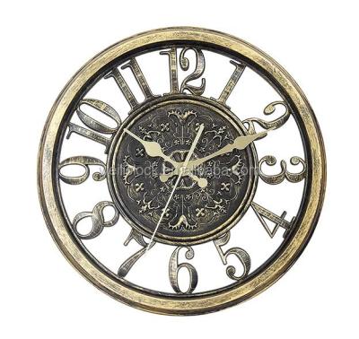 China Antique Style Round Wall Clock Old Style Non Ticking Clock Antique Style Non Ticking Clock for sale