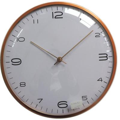 China 12 Inch Creative Glass Dome Aluminum Frame Wall Clock For Home Decor Gift Item for sale