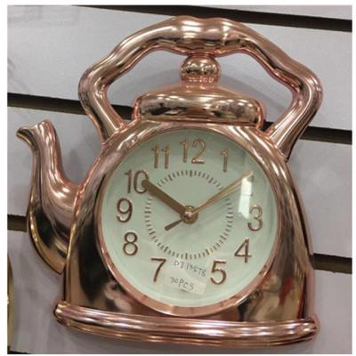 China BRIEF Teapot Kettle Vintage Kitchen Clocks Wall Cheap Small Promotional Item for sale