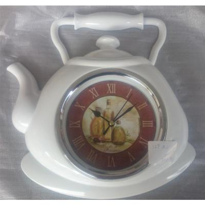 China Promotional Cheap Vintage Kettle Teapot BRIEF Clock Kitchen Wall Clock for sale