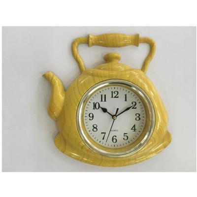 China BREF Cheap Promotional Item Teapot Retro Kettle Kitchen Colorful Wall Clock Small for sale