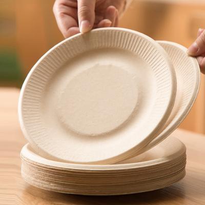 China Minimalist Brand New Disposables Plates 5/6/7/9/10/12 Inch Biodegradable Compostable Disposable Cake Party Dish for sale