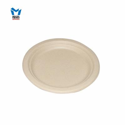 China Contemporary Disposable Biodegradable Pulp Dinner Dish, Sugarcane Pulp Dinner Dish Around BBQ Fried Skewers Snack Dish for sale