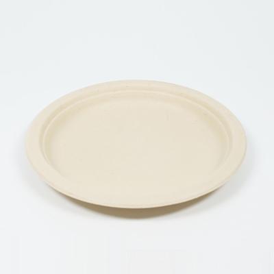 China 9 Inch Viable Large Capacity Disposable White Uncoated Paper Plate Can Be Heated To Use Dinner Dish, Outdoor Camping Tableware for sale