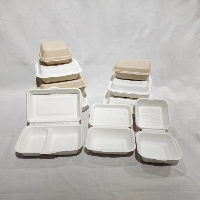 China Customization Viable Sugarcane Pulp Packaging Disposable Bagasse Food Container Tableware Lunch Takeout Container for sale