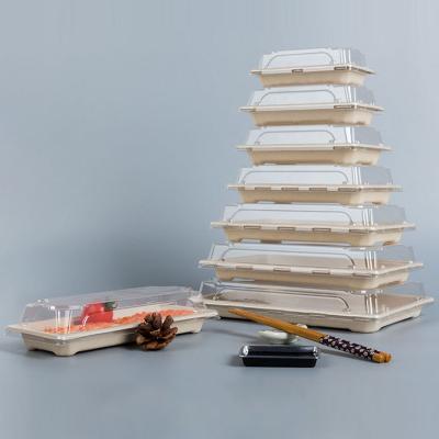 China Eco-friendly 100% compostable supermarket sushi box. Great for sushi, party or caterer. Disposable and compostable bowls are allergen-free for sale