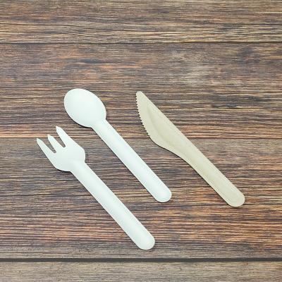 China Biodegradable Sugar Cane Disposable Bagasse Tableware Paper Cutter Fork Spoon for sale